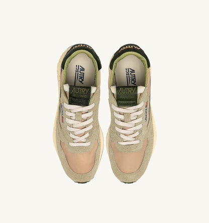 Man REELWIND LOW SNEAKERS IN NYLON AND SUEDE COLOR SPONGE AND GREEN