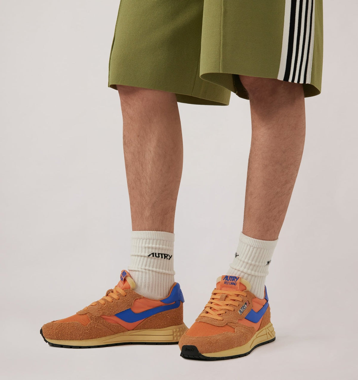Man REELWIND LOW SNEAKERS IN CANOVA AND STRONG BLUE NYLON AND SUEDE