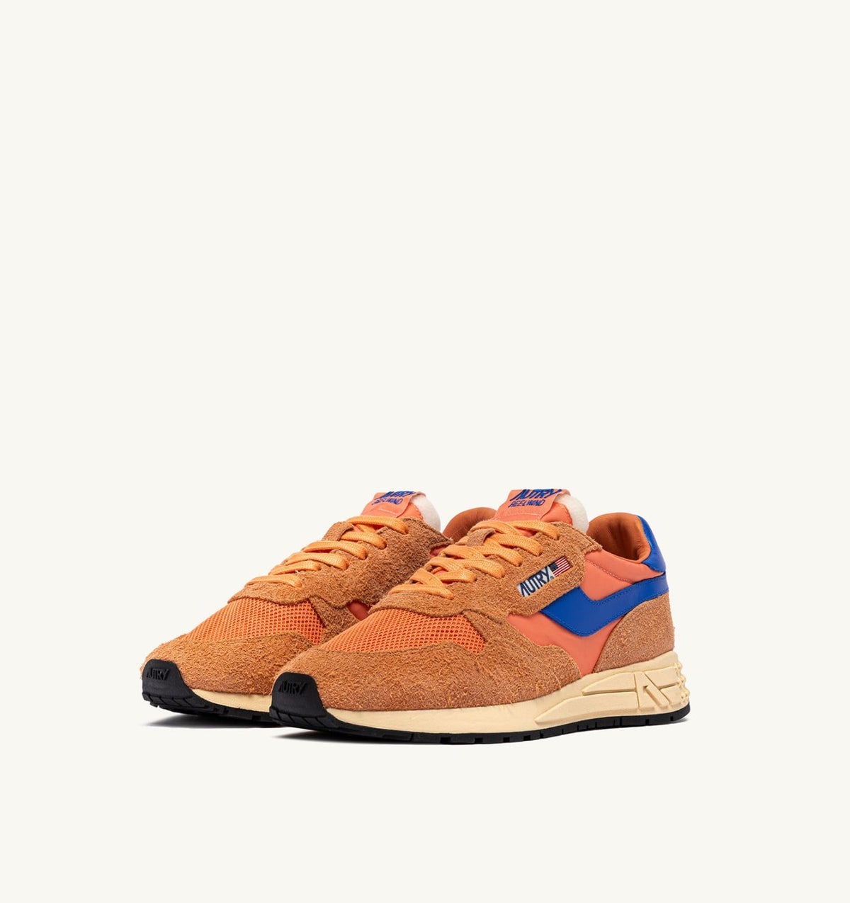 Man REELWIND LOW SNEAKERS IN CANOVA AND STRONG BLUE NYLON AND SUEDE