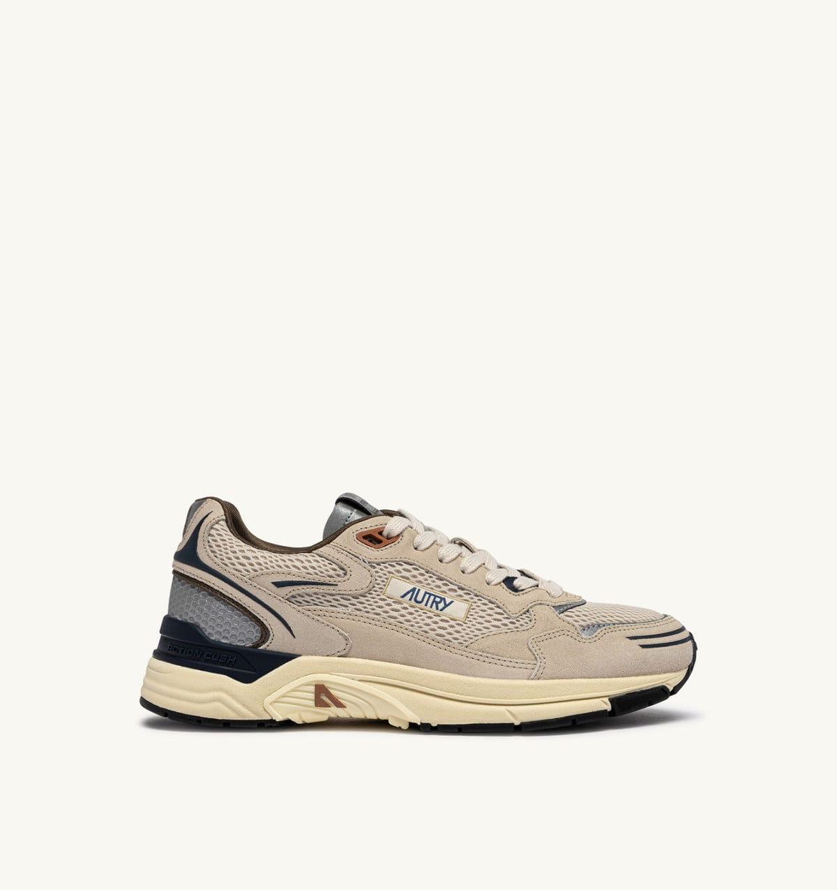 Man HYPERWAY SNEAKERS IN SAND AND SPA BLUE SUEDE AND MESH