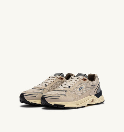 Man HYPERWAY SNEAKERS IN SAND AND SPA BLUE SUEDE AND MESH