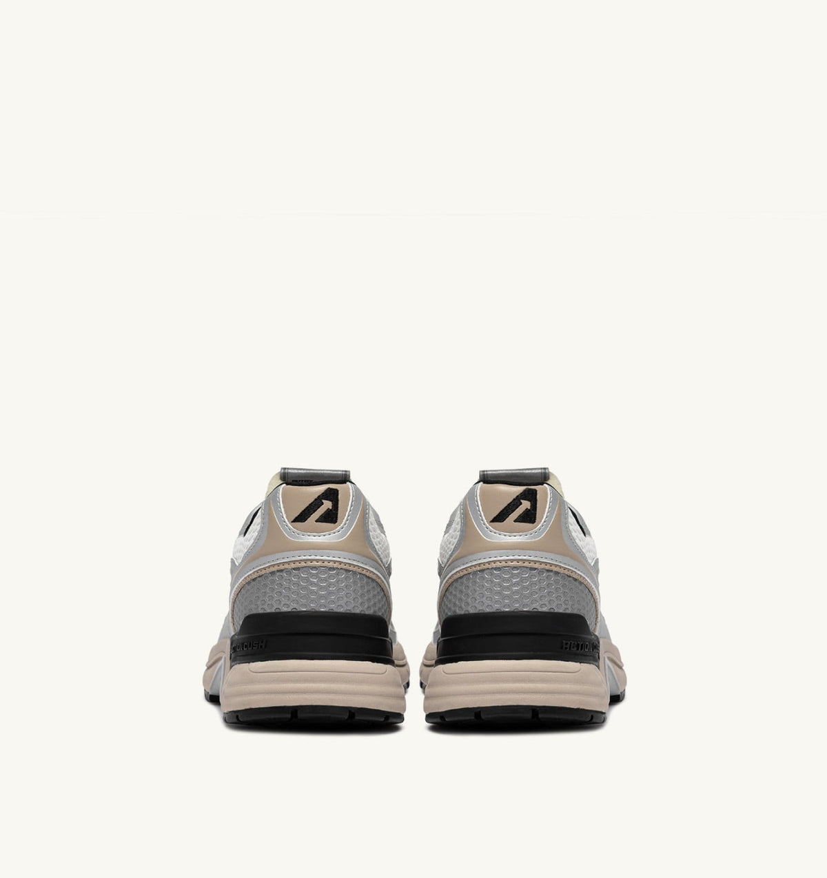 Man HYPERWAY SNEAKERS IN SILVER, WHITE AND IRISH CREAM SYNTHETIC LEATHER AND MESH