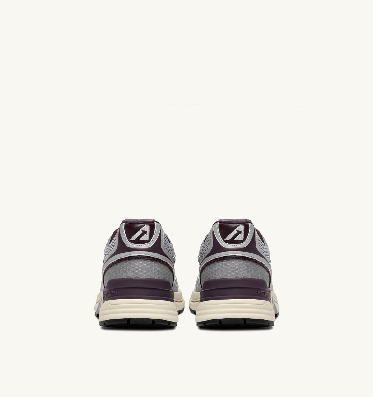 Man HYPERWAY SNEAKERS IN SILVER, HARBOR MIST AND FIG SYNTHETIC LEATHER AND MESH