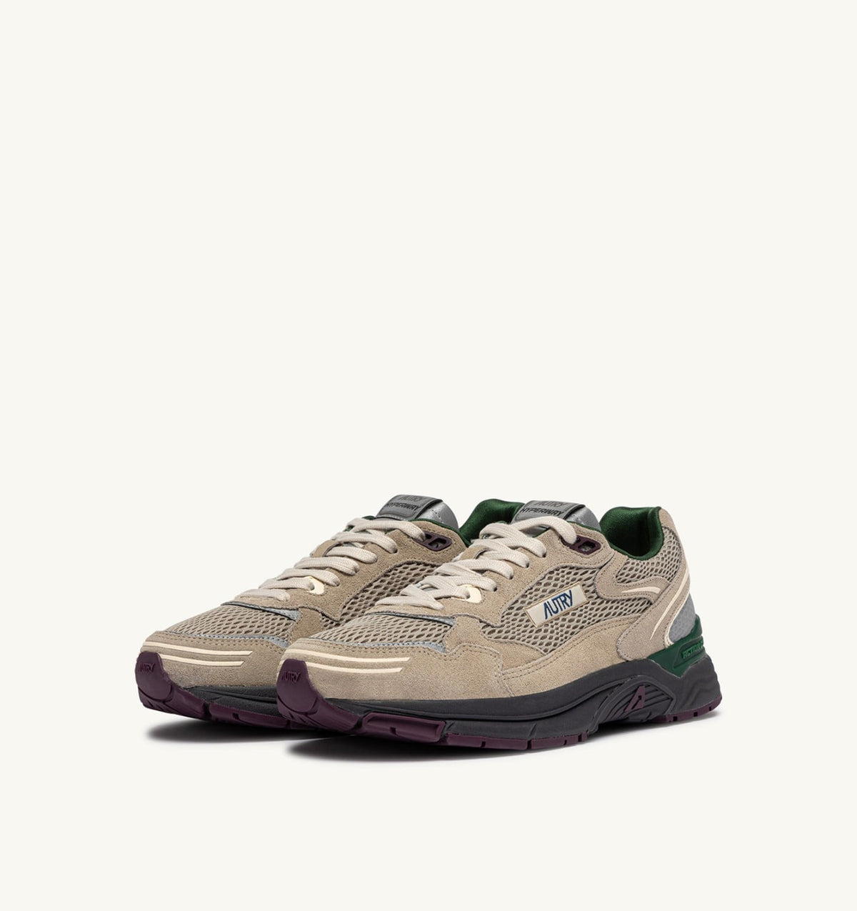 Man HYPERWAY SNEAKERS IN BISCUIT AND AFTERGLOW SUEDE AND MESH