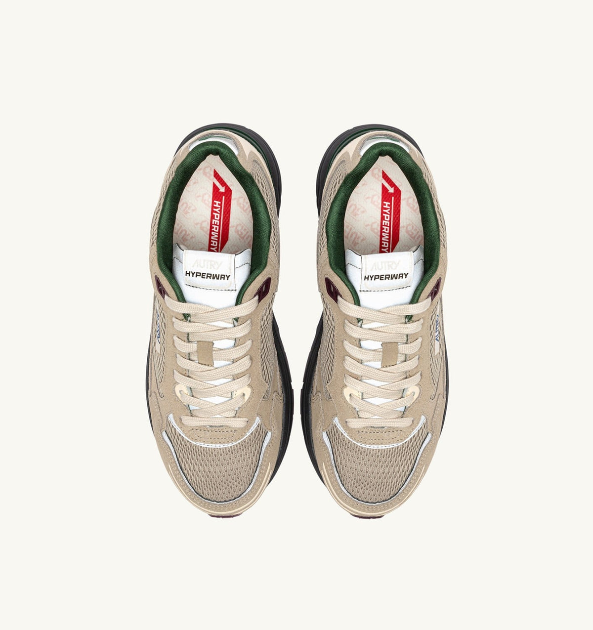 Man HYPERWAY SNEAKERS IN BISCUIT AND AFTERGLOW SUEDE AND MESH