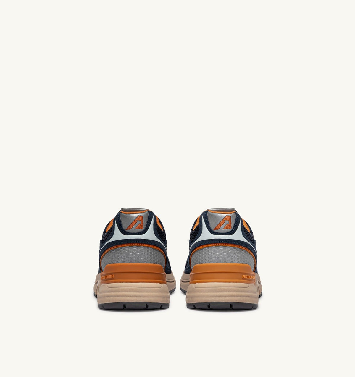 Man HYPERWAY SNEAKERS IN MIDNIGHT AND TOMATO CREAM SUEDE AND MESH
