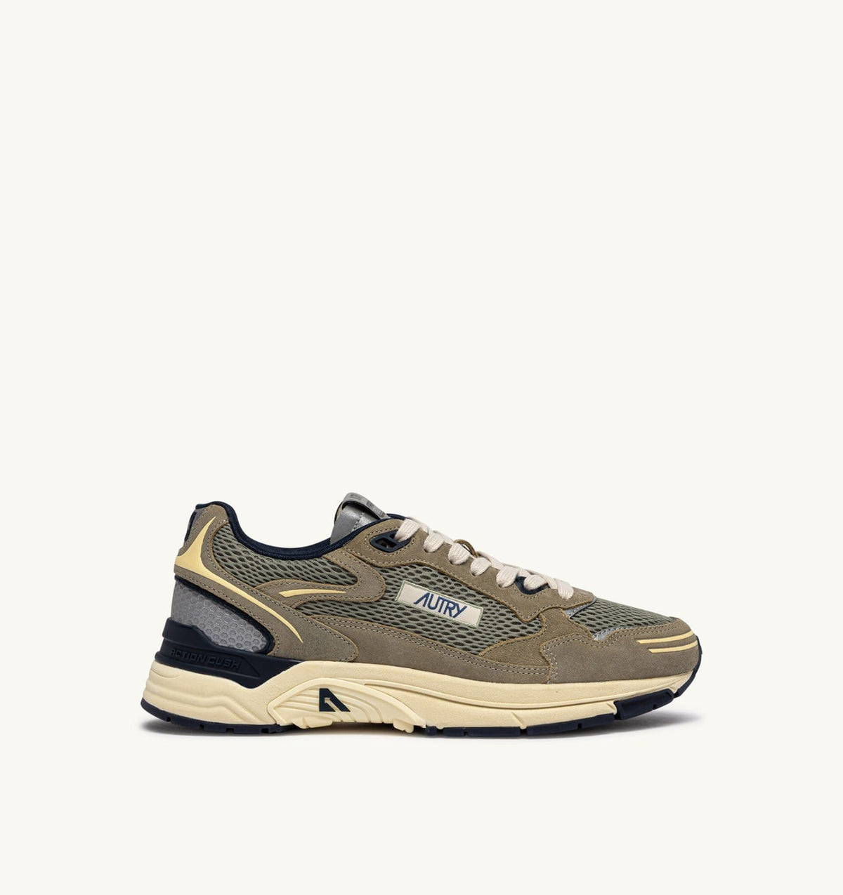 Man HYPERWAY SNEAKERS IN SILVER SAGE AND SPA BLUE SUEDE AND MESH