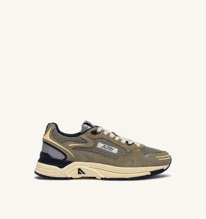 Man HYPERWAY SNEAKERS IN SILVER SAGE AND SPA BLUE SUEDE AND MESH
