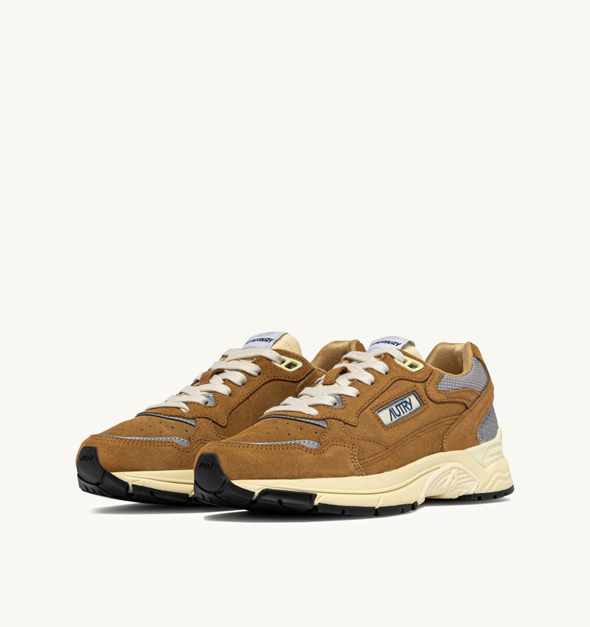Man HYPERWAY SNEAKERS IN COPPER AND SILVER MESH AND SUEDE