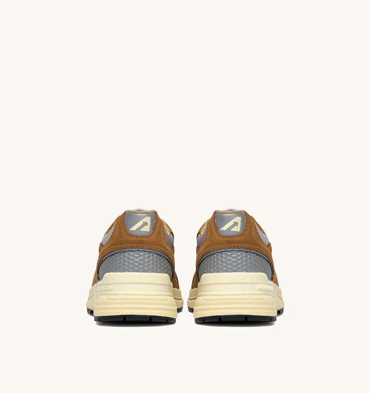 Man HYPERWAY SNEAKERS IN COPPER AND SILVER MESH AND SUEDE