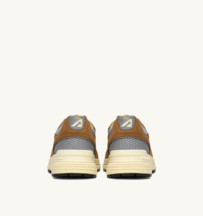 Man HYPERWAY SNEAKERS IN COPPER AND SILVER MESH AND SUEDE
