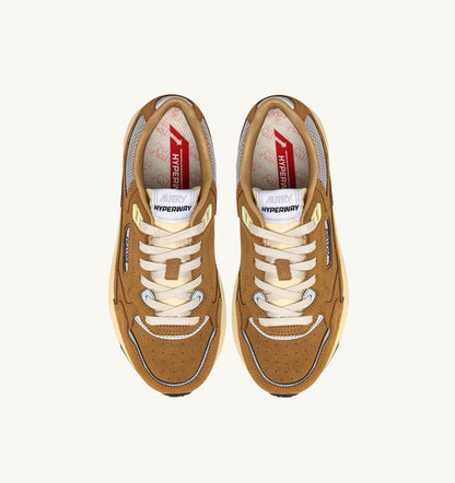 Man HYPERWAY SNEAKERS IN COPPER AND SILVER MESH AND SUEDE