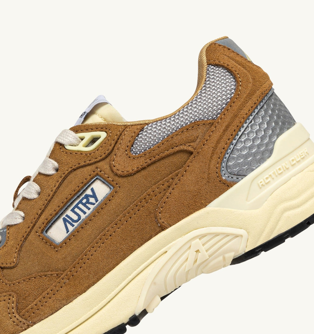 Man HYPERWAY SNEAKERS IN COPPER AND SILVER MESH AND SUEDE