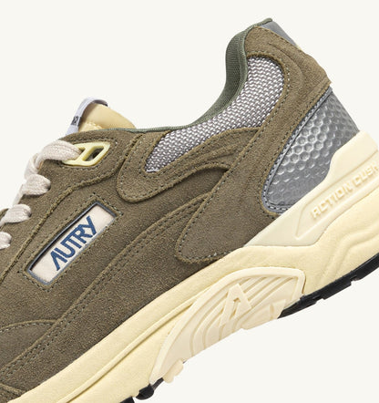 Man HYPERWAY SNEAKERS IN THYME AND SILVER MESH AND SUEDE