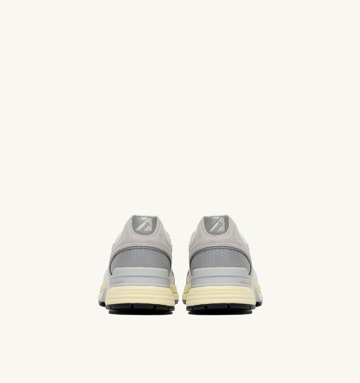 Man HYPERWAY SNEAKERS IN WHITE AND GRAY MESH AND LEATHER