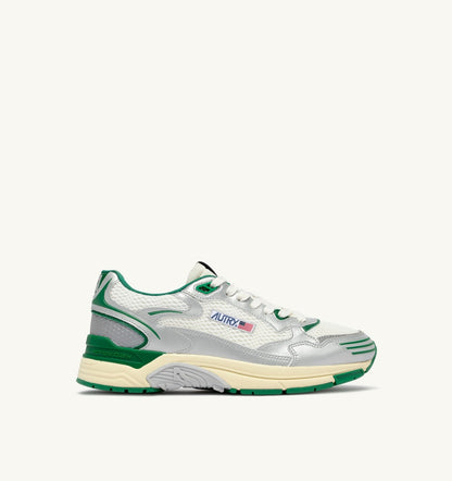 Man HYPERWAY SNEAKERS IN WHITE SILVER AND AMAZON SYNTHETIC LEATHER AND MESH