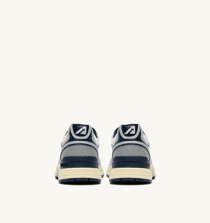 Man HYPERWAY SNEAKERS IN WHITE SILVER AND SPACE SYNTHETIC LEATHER AND MESH
