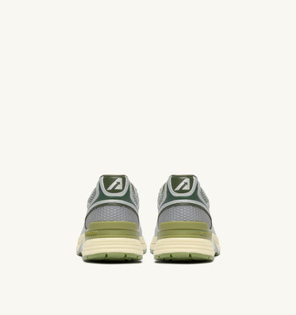 Man HYPERWAY SNEAKERS IN SILVER SEA GRASS AND CYPRESS SYNTHETIC LEATHER AND MESH