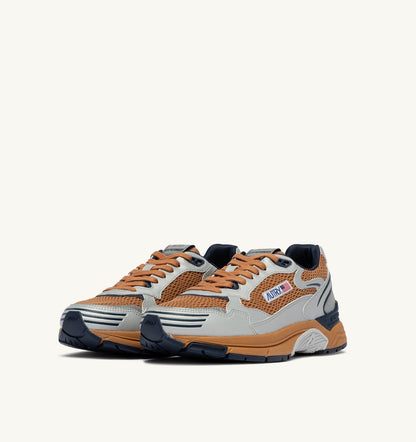 Man HYPERWAY SNEAKERS IN SILVER BISCUIT AND SPACE SYNTHETIC LEATHER AND MESH