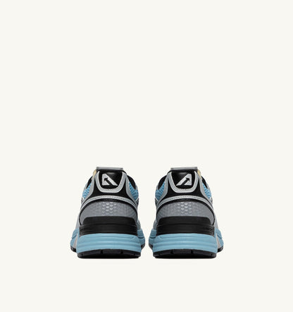 Man HYPERWAY SNEAKERS IN SILVER BLACK AND FORGET ME NOT SYNTHETIC LEATHER AND MESH