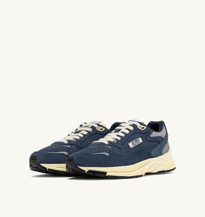 Man HYPERWAY SNEAKERS IN DENIM AND SILVER MESH AND SUEDE