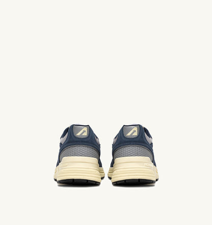 Man HYPERWAY SNEAKERS IN DENIM AND SILVER MESH AND SUEDE