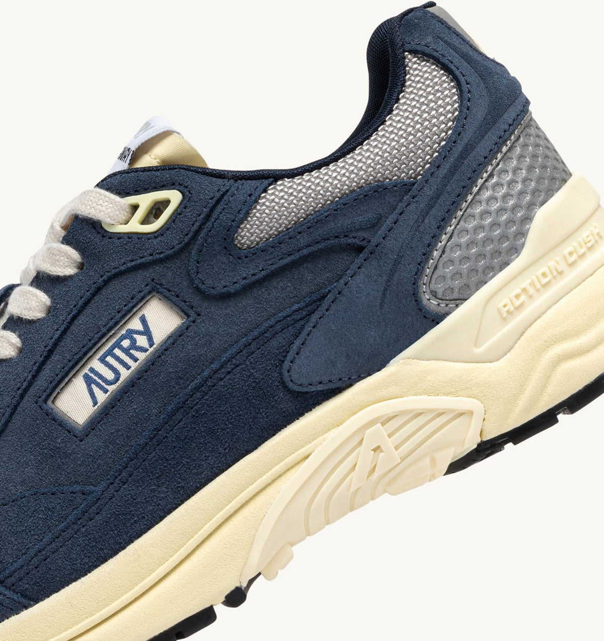 Man HYPERWAY SNEAKERS IN DENIM AND SILVER MESH AND SUEDE
