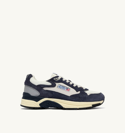 Man HYPERWAY SNEAKERS IN SPACE BLUE AND SILVER MESH AND SUEDE