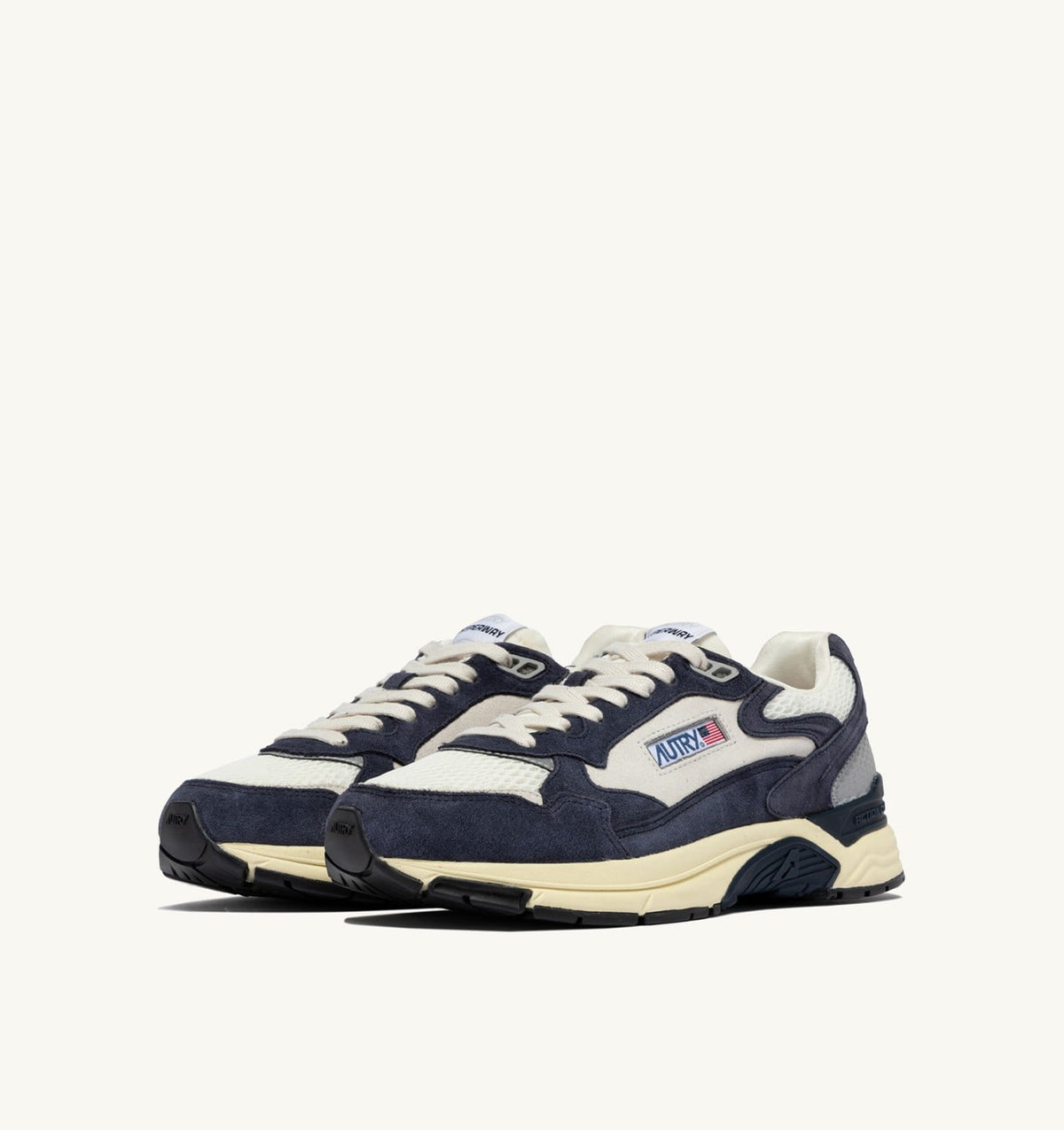 Man HYPERWAY SNEAKERS IN SPACE BLUE AND SILVER MESH AND SUEDE