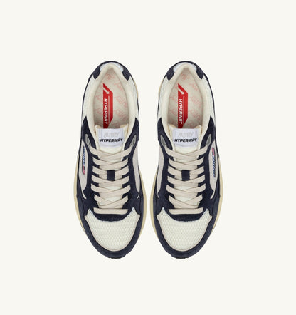 Man HYPERWAY SNEAKERS IN SPACE BLUE AND SILVER MESH AND SUEDE