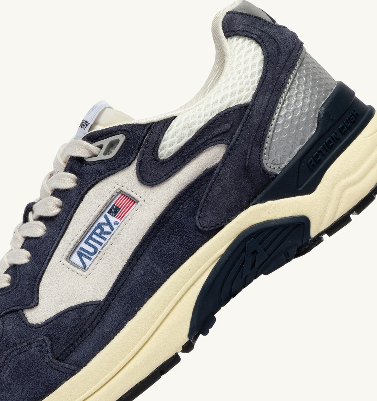 Man HYPERWAY SNEAKERS IN SPACE BLUE AND SILVER MESH AND SUEDE