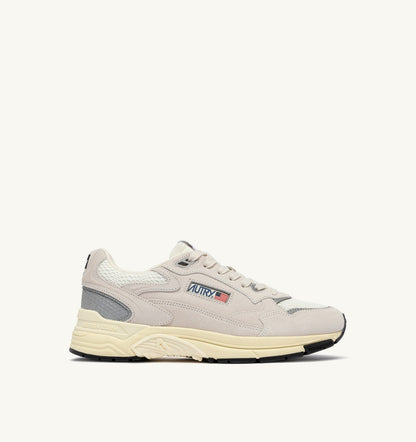 Man HYPERWAY SNEAKERS IN WHITE AND SILVER MESH AND SUEDE