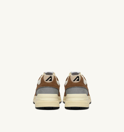 Man HYPERWAY SNEAKERS IN CIGAR AND SILVER MESH AND SUEDE