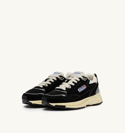Man HYPERWAY SNEAKERS IN BLACK AND SILVER MESH AND SUEDE