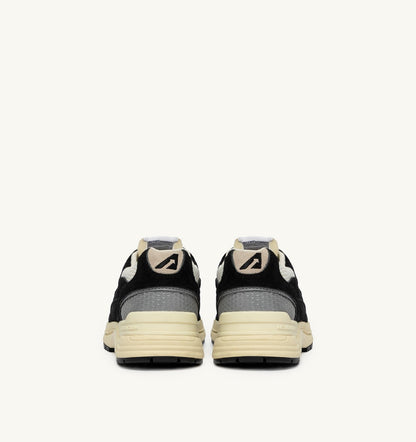 Man HYPERWAY SNEAKERS IN BLACK AND SILVER MESH AND SUEDE