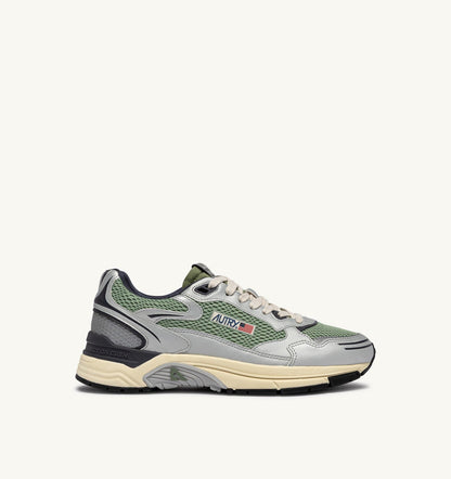 Man HYPERWAY SNEAKERS IN SILVER, TEA AND BLACKENED PEARL SYNTHETIC LEATHER AND MESH