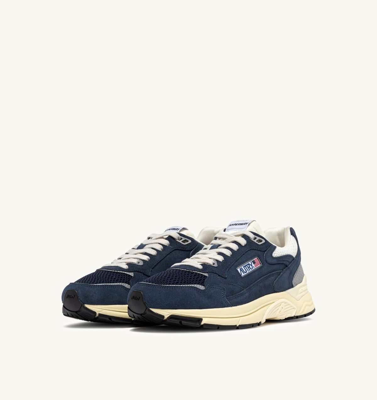Man HYPERWAY SNEAKERS IN BLUETTE AND MARSHMALLOW MESH AND SUEDE