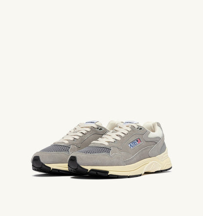 Man HYPERWAY SNEAKERS IN MARSHMALLOW AND LEAD SUEDE AND MESH