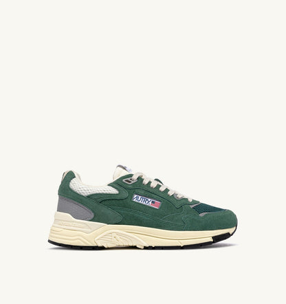 Man HYPERWAY SNEAKERS IN MALACHITE AND SILVER MESH AND SUEDE
