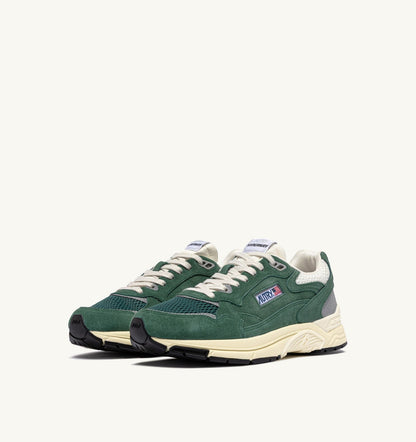 Man HYPERWAY SNEAKERS IN MALACHITE AND SILVER MESH AND SUEDE