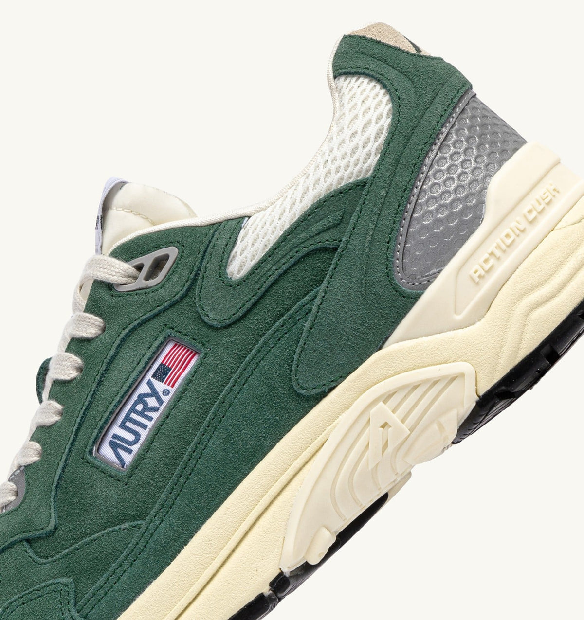 Man HYPERWAY SNEAKERS IN MALACHITE AND SILVER MESH AND SUEDE