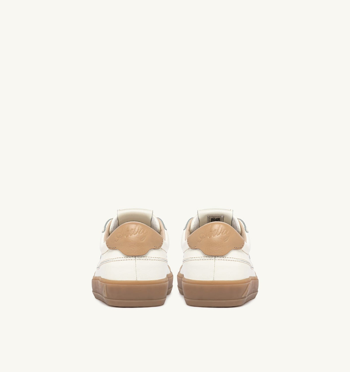 Man WINDSCAPE LOW SNEAKERS IN MARSHMALLOW AND TAN LEATHER