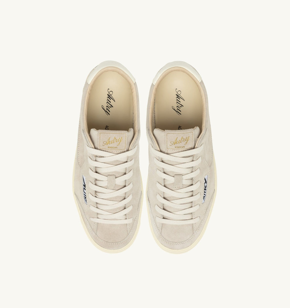 Man WINDSCAPE LOW SNEAKERS IN ROCK AND MARSHMALLOW SUEDE