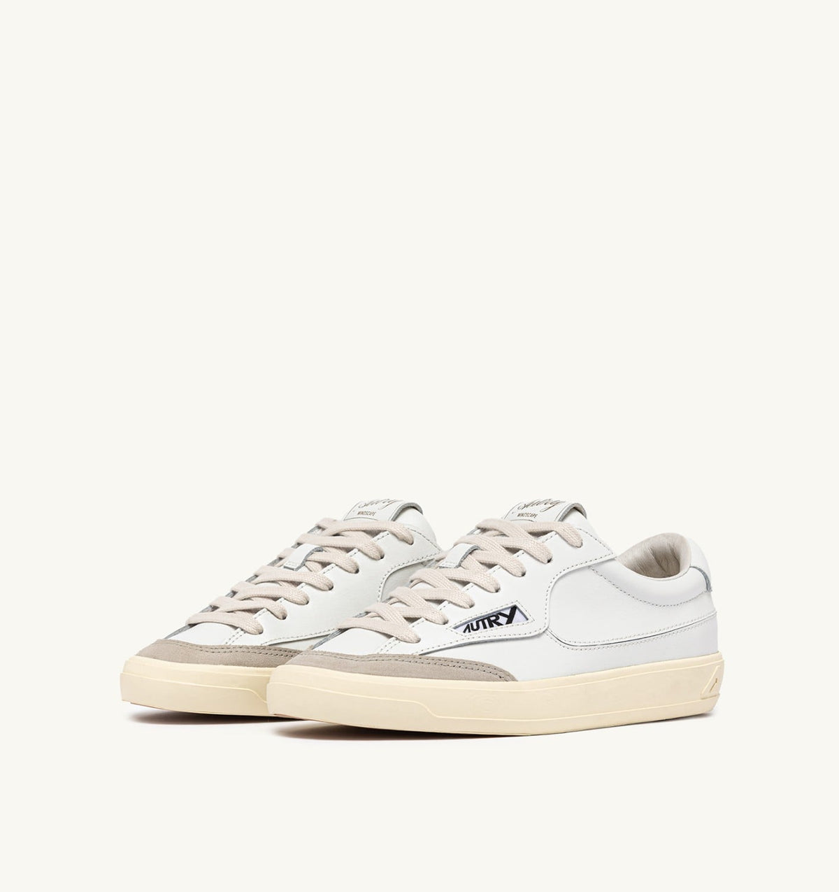Man WINDSCAPE LOW SNEAKERS IN WHITE LEATHER