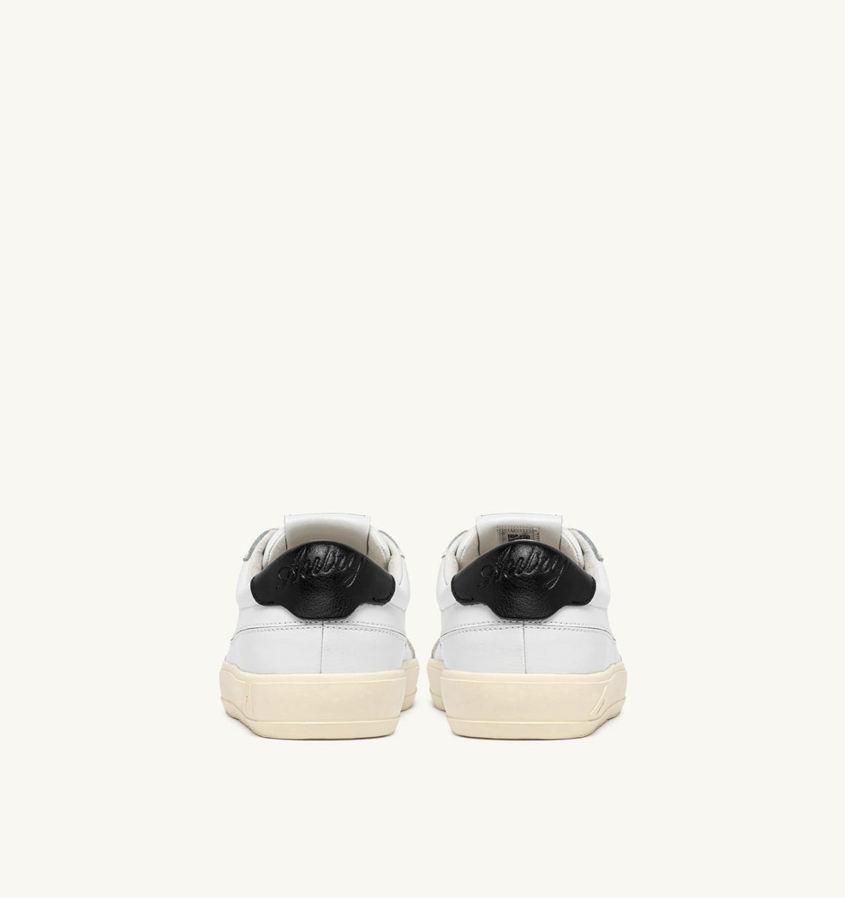 Man WINDSCAPE LOW SNEAKERS IN WHITE AND BLACK LEATHER