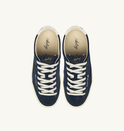 Man WINDSCAPE LOW SNEAKERS IN NAVY AND MARSHMALLOW SUEDE