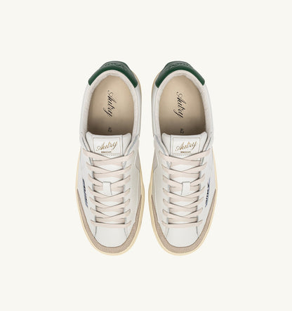 Man WINDSCAPE LOW SNEAKERS IN WHITE AND AMAZON LEATHER
