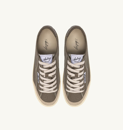 Man WINDSCAPE LOW SNEAKERS IN MILITARY CANVAS