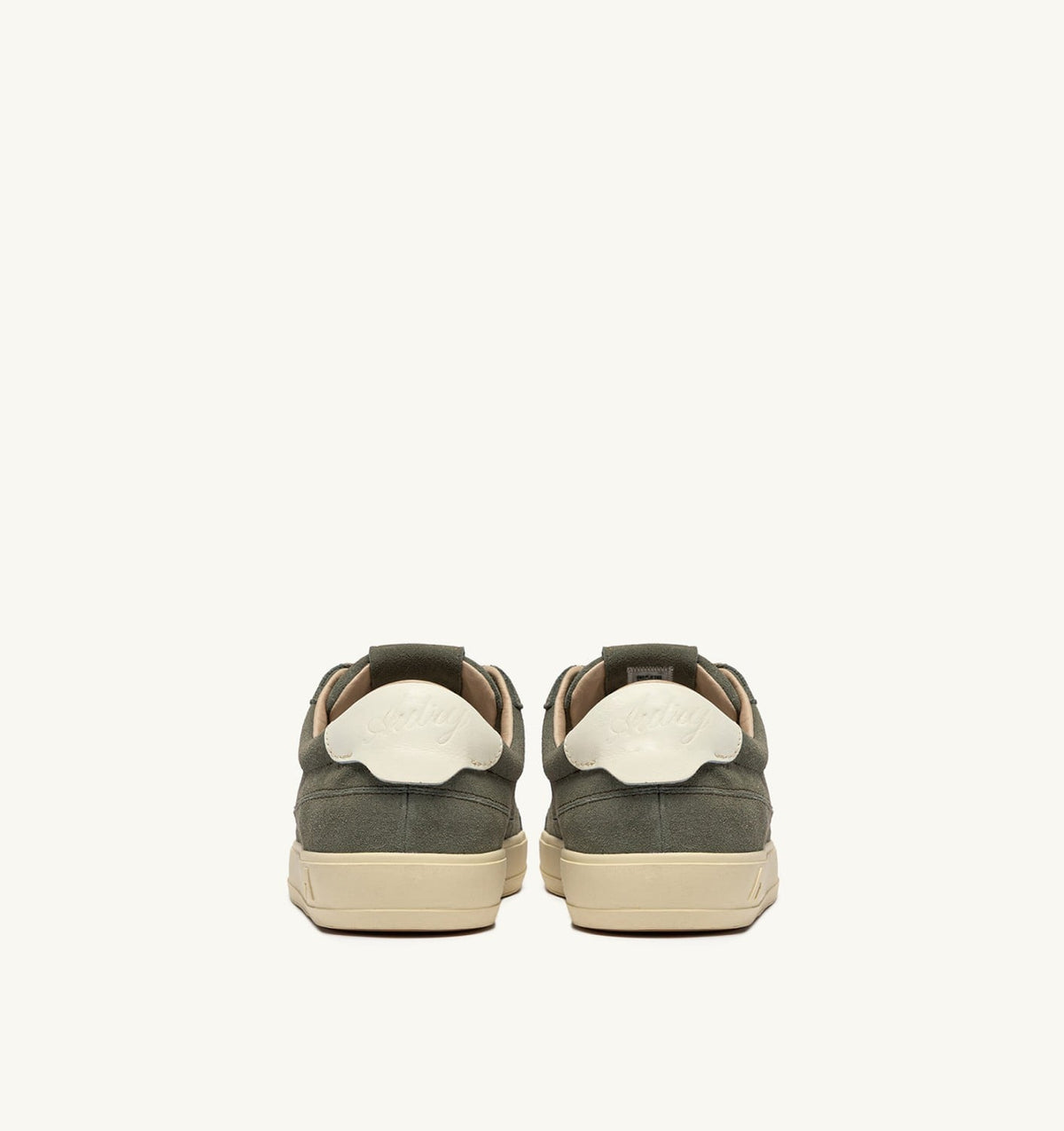 Man WINDSCAPE LOW SNEAKERS IN SMOKED GREEN AND MARSHMALLOW SUEDE
