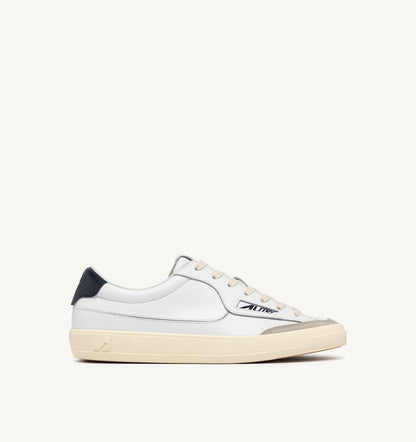 Man WINDSCAPE LOW SNEAKERS IN WHITE AND SPACE LEATHER